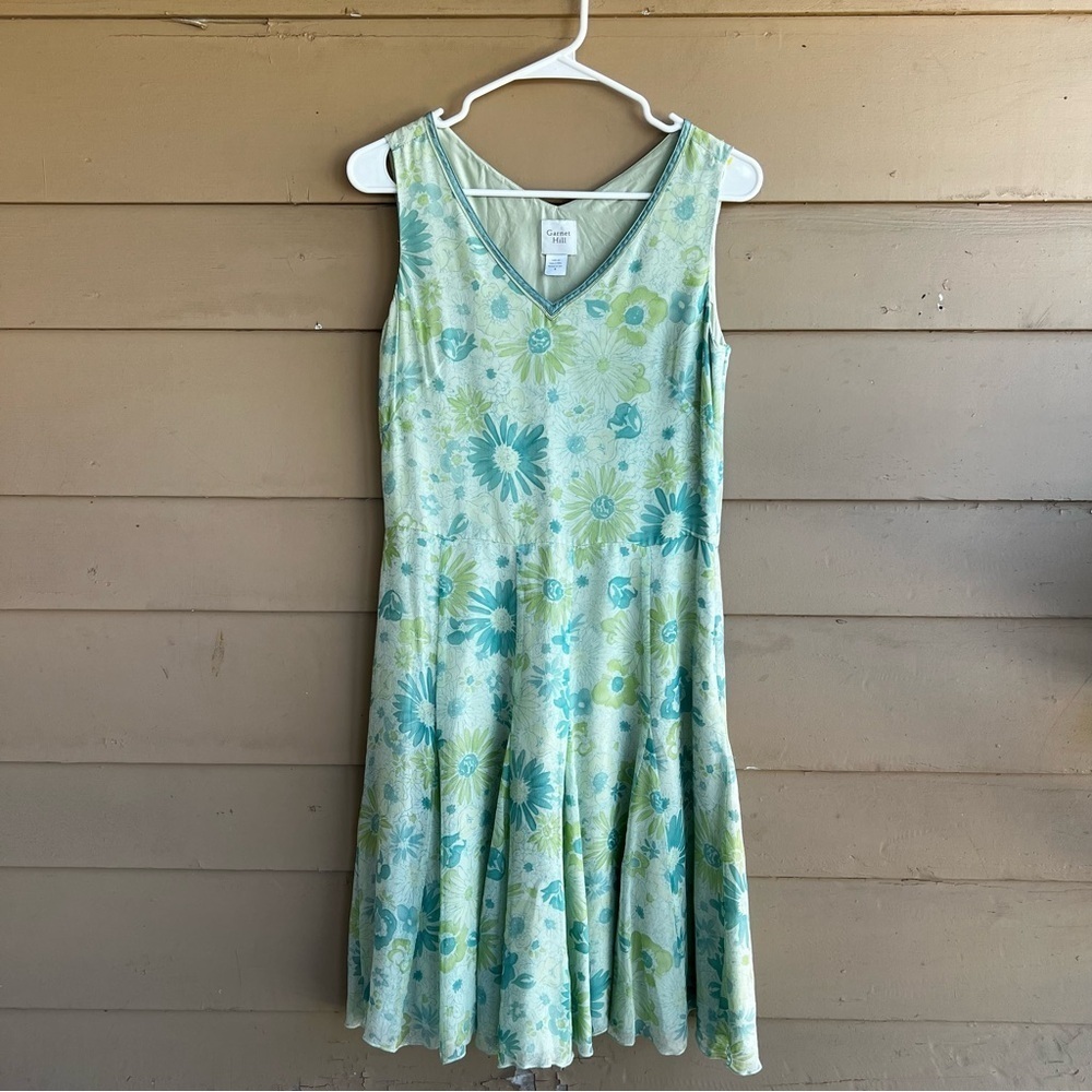 Garnet Hill Floral Dress - Size 6 - Silk Flowy Spring - Wedding Guest